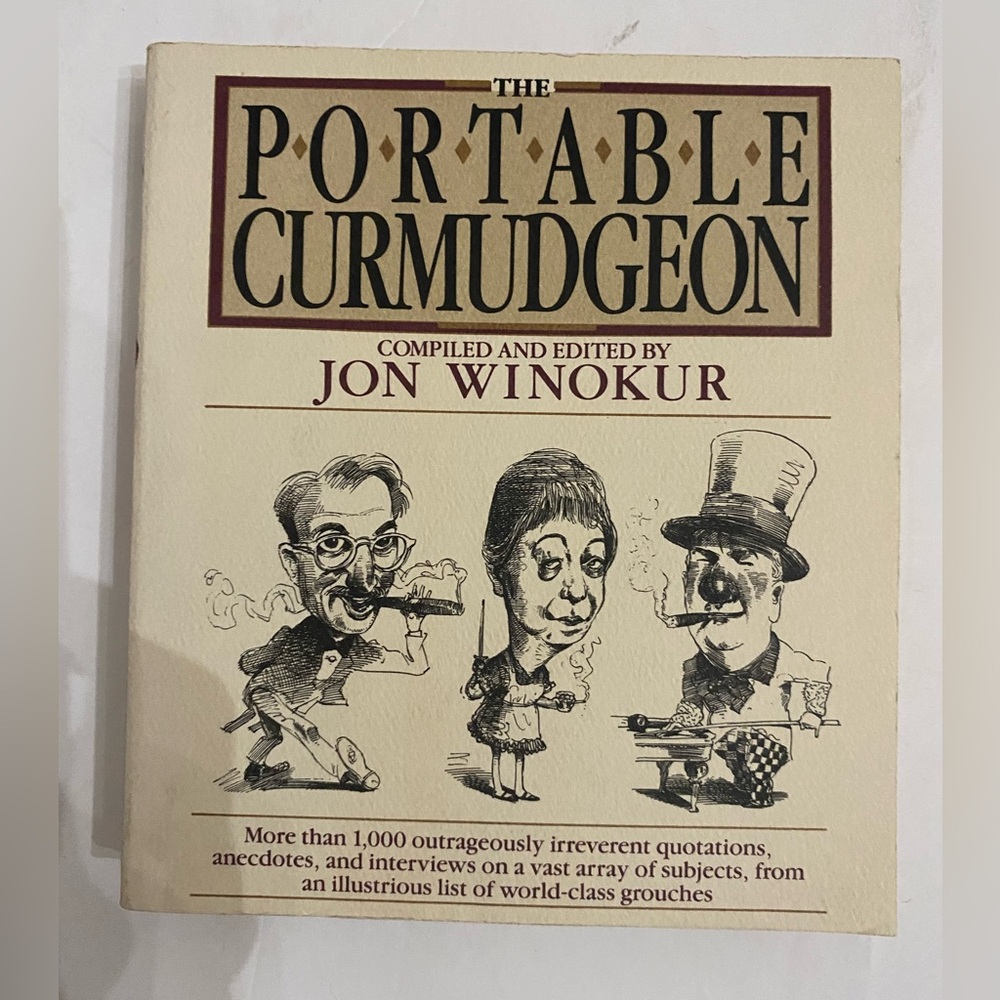 Portable Curmudgeon By Jon Winokur Humour 80s